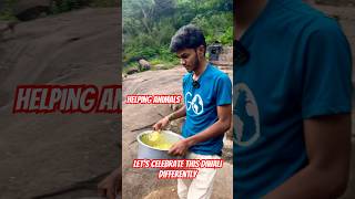 Feeding animals in Diwali time🪔❤️ happydiwali mustangdinesh [upl. by Echikson]