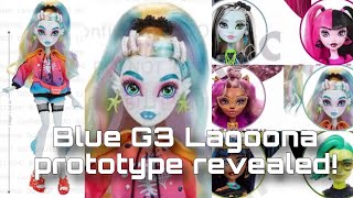 MONSTER HIGH NEWS Blue skinned G3 Lagoona Prototype found  other g3 prototype [upl. by Jonathan]