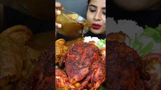 ASMR eating spicy whole chicken curry  full tandoori chicken curry  rice muckbang [upl. by Yajnas]