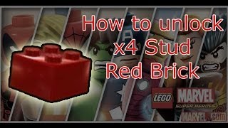 Lego Marvel Super Heroes Deadpool x4 Stud Red Brick unlock [upl. by Annor]