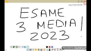 ESAME DI TERZA MEDIA 2023 [upl. by Mirabel]