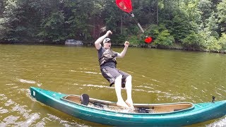 Kayak and Canoe safety How to get in a swamped kayak or canoe [upl. by Ardnoyek]