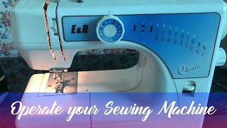 Style 1  How to operate Electric Sewing Machine  Step by Step guide for Beginners [upl. by Kurtzman]