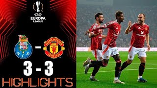 Europa League Thriller FC Porto vs Manchester United 03102024  6 Goals Red Card amp Late Drama [upl. by Leis610]