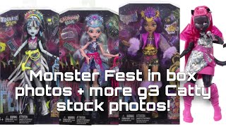 MONSTER HIGH NEWS Monster Fest doll boxes revealed  more photos of G3 Catty Release date info [upl. by Elohcin]