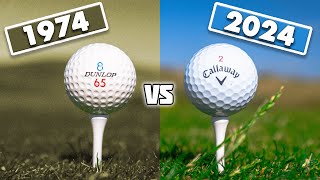 1974 vs 2024 Golf Ball Test  How BIG Of A Difference Is There [upl. by Melleta]