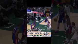 Isaiah Stewart Ejected for slamming Giannis nba espn sportstalk trending viralshorts2024 [upl. by Ahsinaw636]