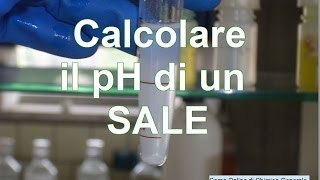 Calcolare il pH di un sale  Corso Online di Chimica Generale e Inorganica [upl. by Mogerly479]