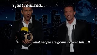 Ryan Reynolds and Hugh Jackman being the funniest duo for 5 minutes straight [upl. by Higbee717]