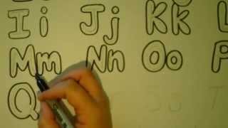 Lets draw bubble letters Bubble Letter Alphabet TutorialAdding Color [upl. by Emmi]