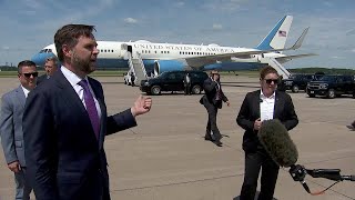 JD Vance hopes Air Force 2 will be his plane soon [upl. by Aikahc]