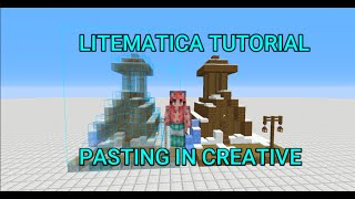 Litematica ♥ How to Paste a schematic in instantly with solid blocks  Minecraft [upl. by Eilyab147]