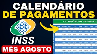 CALENDÁRIO DE PAGAMENTO INSS AGOSTO 2024 [upl. by Mmada]