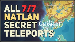 All Natlan Secret Teleport Waypoints Locations Genshin Impact [upl. by Einaled]