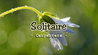 Solitaire  KARAOKE VERSION  as popularized by Carpenters [upl. by Allred]