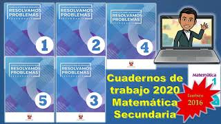 Cuadernos de trabajo  Matemática  Secundaria 2016  2020 MINEDU [upl. by Anual]