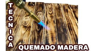 Técnica de quemado de madera para resaltar los anillos sin lijar diy shou sugi ban [upl. by Hadley]