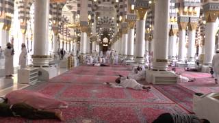 Hajj 2013  Madinah  Masjid Nabawi Interior [upl. by Anola]