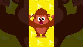 Gorilla Banana Dance  Fun Kids Dance Song  short babysong singalong [upl. by Enner]