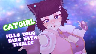 ASMR 🐾 Catgirl Tingles Your Ears With Fluffy Mittens [upl. by Delano]