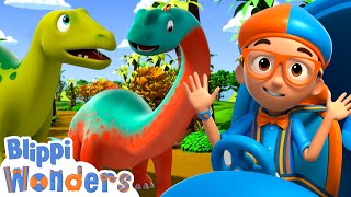 Blippi Learns About Giant Dinosaurs  Blippi Wonders  Animated Series  Cartoons For Kids [upl. by Corine]