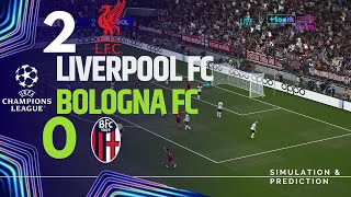 Liverpool 20 Bologna  Champions League 2425  SimulationRecreation eFootball [upl. by Nossila]