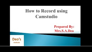 how to record with camstudio [upl. by Aldric]