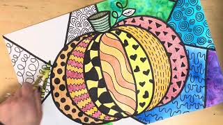 Romero Britto Pumpkin  Color Steps [upl. by Anaib172]