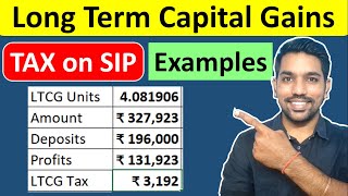 Long Term Capital Gains TAX  Income Tax on LTCG with SIP Examples Hindi [upl. by Anad431]