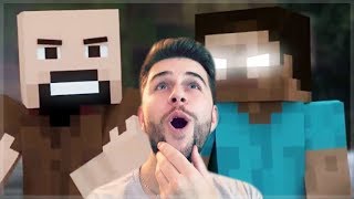 REACTING TO SURVIVAL GAMES MINECRAFT MOVIE Minecraft Animations [upl. by Aihsirt]