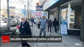 SOCIÉTÉ  Des aînés manifestent contre la précarité — Téléjournal CB du 22 mars 2024 [upl. by Siana]