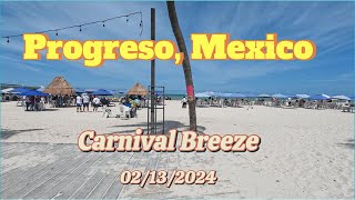 Progreso Mexico cruise port on Carnival Breeze 0212021724 [upl. by Kcerb]