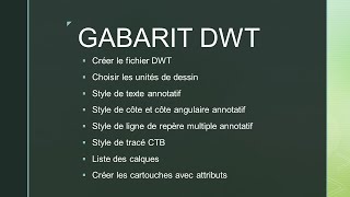 Autocad  créer un Gabarit DWT de A a Z [upl. by Dominga831]