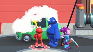 Sesame Street Sesame Mecha  Clean Car [upl. by Fenner407]