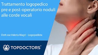 Trattamento logopedico pre e postoperatorio dei noduli alle corde vocali  Top Doctors [upl. by Imerej]