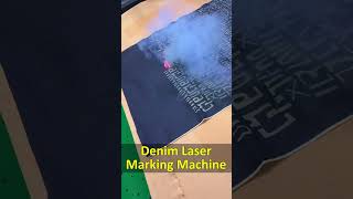 CO2 Laser Burning Machine for Denim Trendy Flower Patterns with Laser Precisionlasermarkingmachine [upl. by Litsyrk]