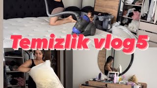 Temizlik vlog 5Yatakodası derinlemesine temizlik🫧 🧽 🧻 [upl. by Orhtej]