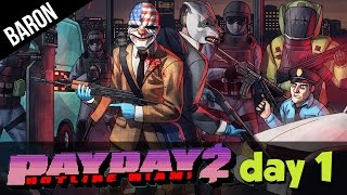 Payday 2 Hotline Miami Gameplay  Heist Day 1 Payday 2 Hotline Miami DLC [upl. by Naic301]