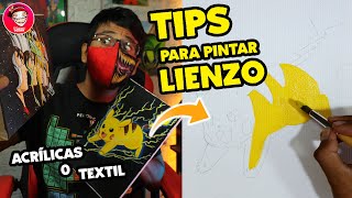 ¡PRIMER TUTORIAL PINTANDO SOBRE LIENZO ¿PINTURAS TEXTIL O ACRÍLICA [upl. by Weinrich936]