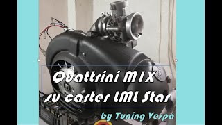 Tuning Vespa Quattrini M1X 182 su carter LML Star  BAnco prova e test su strada [upl. by Alesi]