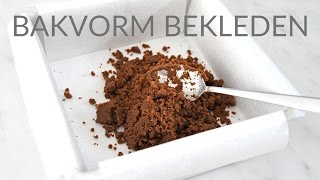 BAKTIP  Bakvorm bekleden [upl. by Rabka]