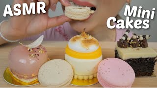 ASMR MINI CAKES and Soft Crunch Macaron NO Talking Eating Sounds  NE Lets Eat [upl. by Siddra]