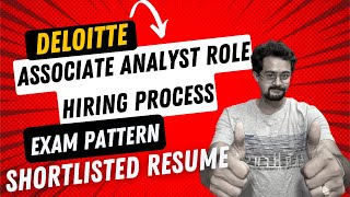 Deloitte Associate Analyst Role  Exam Pattern  Shortlisted Resume  Frontlinesmedia [upl. by Ecidna]