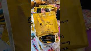 Customised metalic bags  halfsareeceremony upanayana thamboolam housewarminggifts shorts [upl. by Atokad]