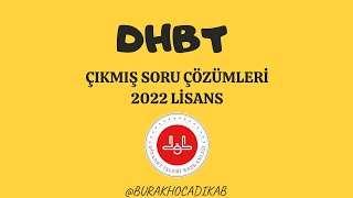 2022 DHBT 2 LİSANS ÇIKMIŞ SORU ÇÖZÜMÜ VE ANALİZİ [upl. by Garap]