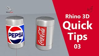 Rhino 3D Quick Tips Part 03  How to Wrap a Sticker [upl. by Petrick43]