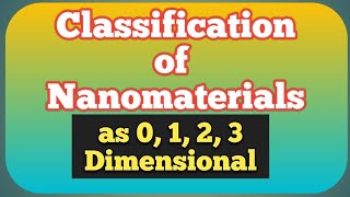 Classification of Nanomaterials  Types of Nanomaterials on the basis of Dimensions [upl. by Einnij672]