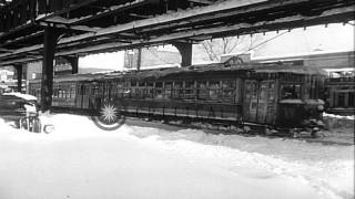 Blizzard of 1947 New York buried in record 26 inch snowstorm after 16 hours of hHD Stock Footage [upl. by Ahsekim]