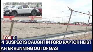 More than 1M in F150 Raptor trucks stolen  suspects caught at gas station [upl. by Sterner]