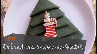 Como dobrar guardanapo em forma de árvore de Natal  STUDIO LAB DECOR [upl. by Giana511]